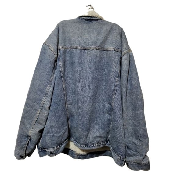 LEVI'S Oversize Faux Shearling Lined Trucker Jacket size 4xL - Picture 6 of 8